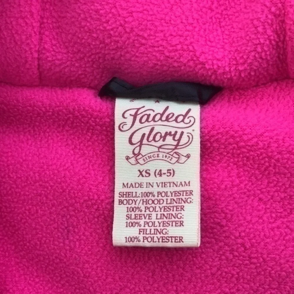 Faded Glory Winter Jacket XS (4/5) Black 100% Polyester